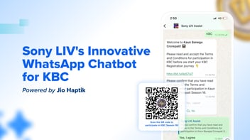 SonyLIV's WhatsApp chatbot